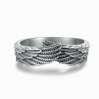 Adjustable guardian angel wings ring