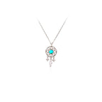 Blue Aura Dream Catcher Necklace