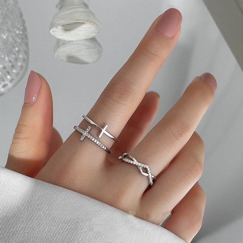 Christmas SaleTo My Daughter "Pray Through It" Twin Band Cross Ring