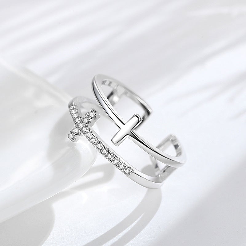 Christmas SaleTo My Daughter "Pray Through It" Twin Band Cross Ring