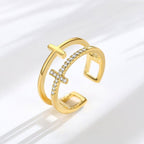 Christmas SaleTo My Daughter "Pray Through It" Twin Band Cross Ring