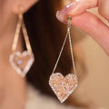 Crystal Heart Gradient Earrings