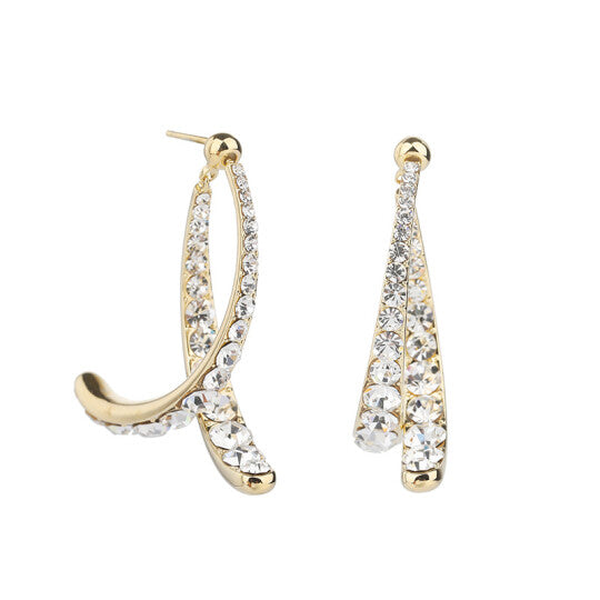 Cross Curved Earrings