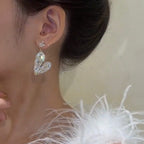 Crystal Heart Gradient Earrings