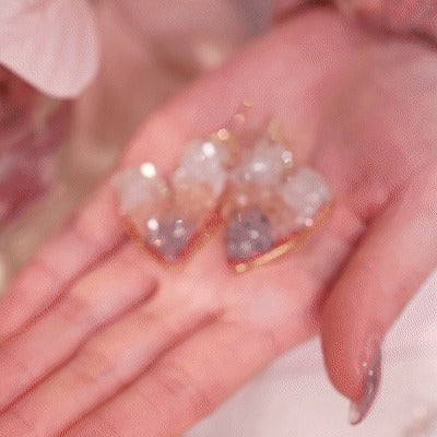 Crystal Heart Gradient Earrings