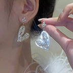 Crystal Heart Gradient Earrings
