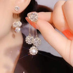 Crystal string earrings