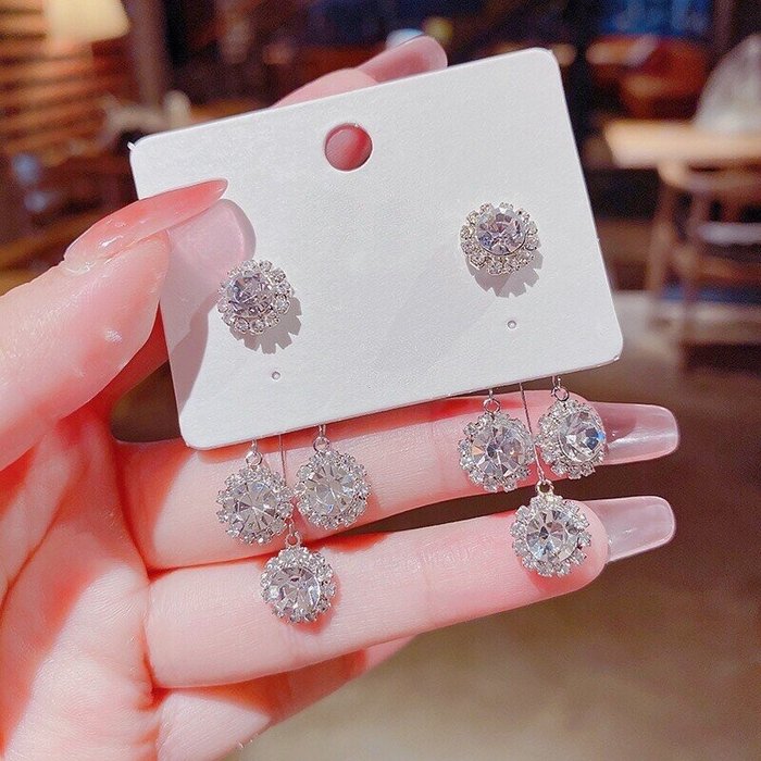 Crystal string earrings