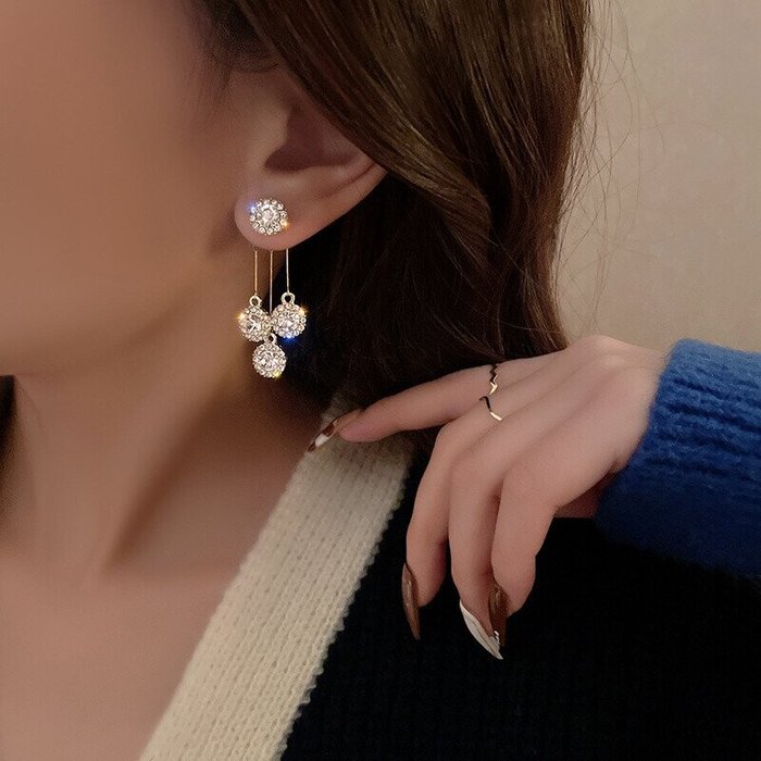 Crystal string earrings