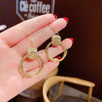 Sparkling Circle Earrings