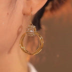 Sparkling Circle Earrings