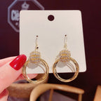 Sparkling Circle Earrings