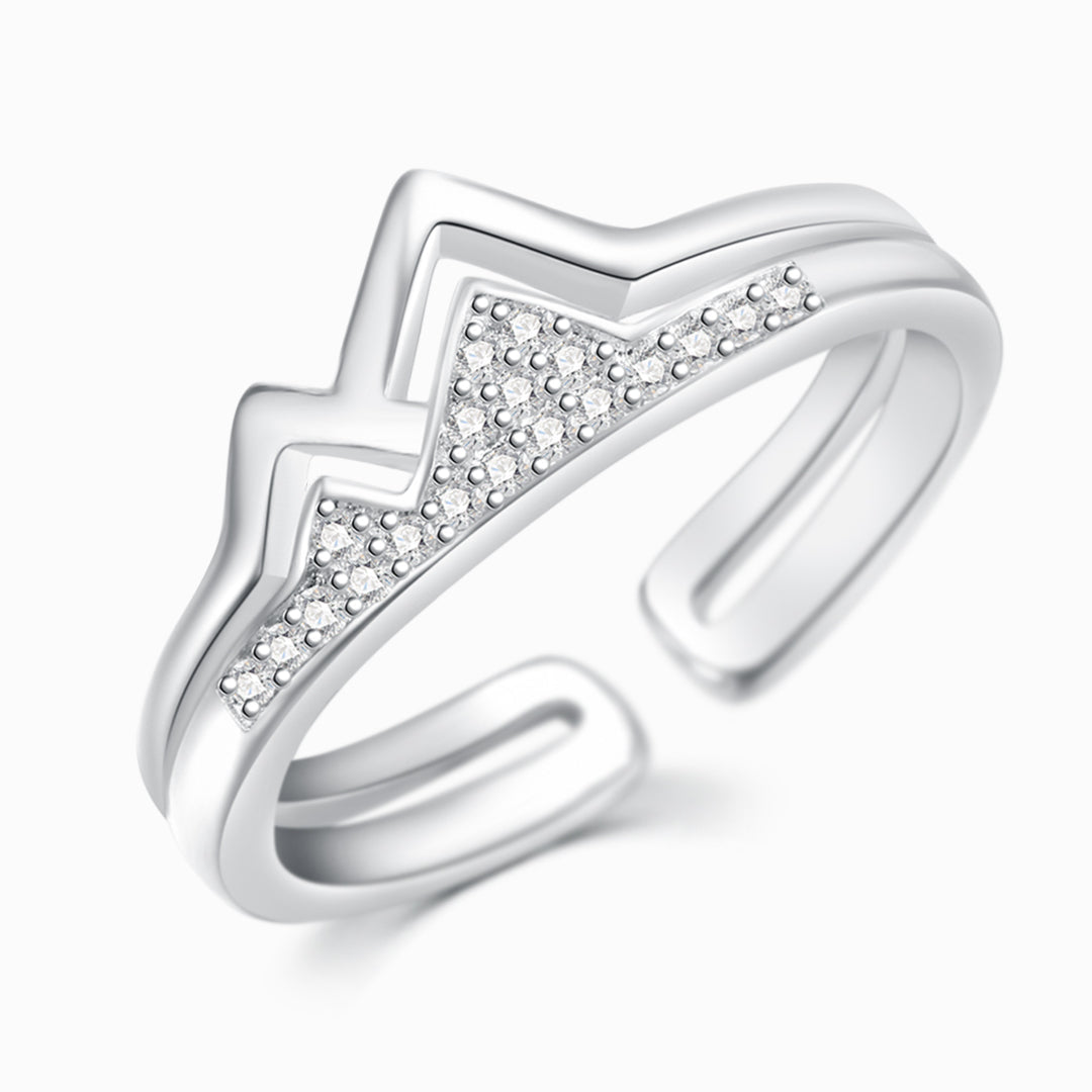 To My Daughter The Climb Pave Mountain Ring