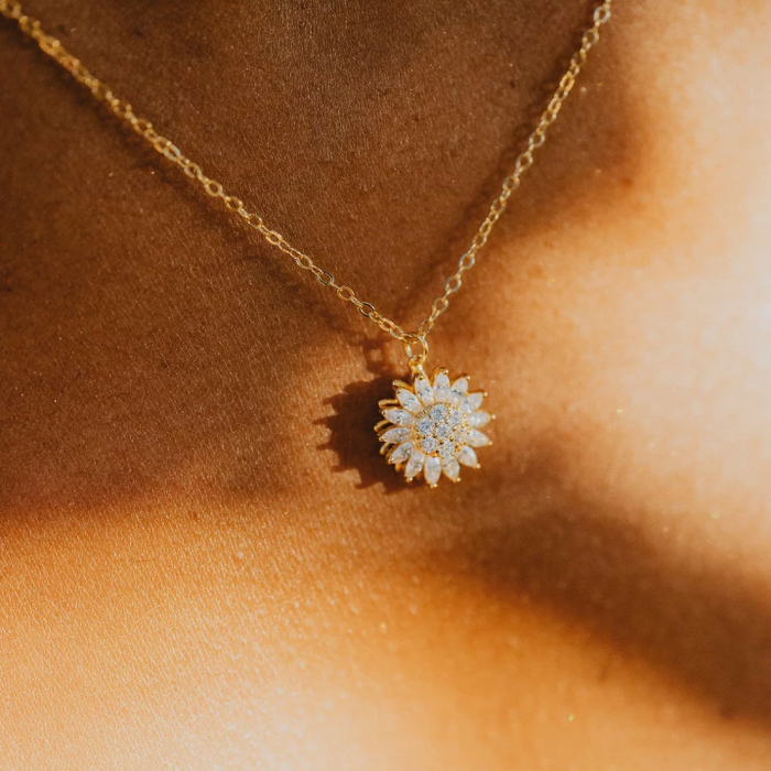 Spinning Sunflower Necklace
