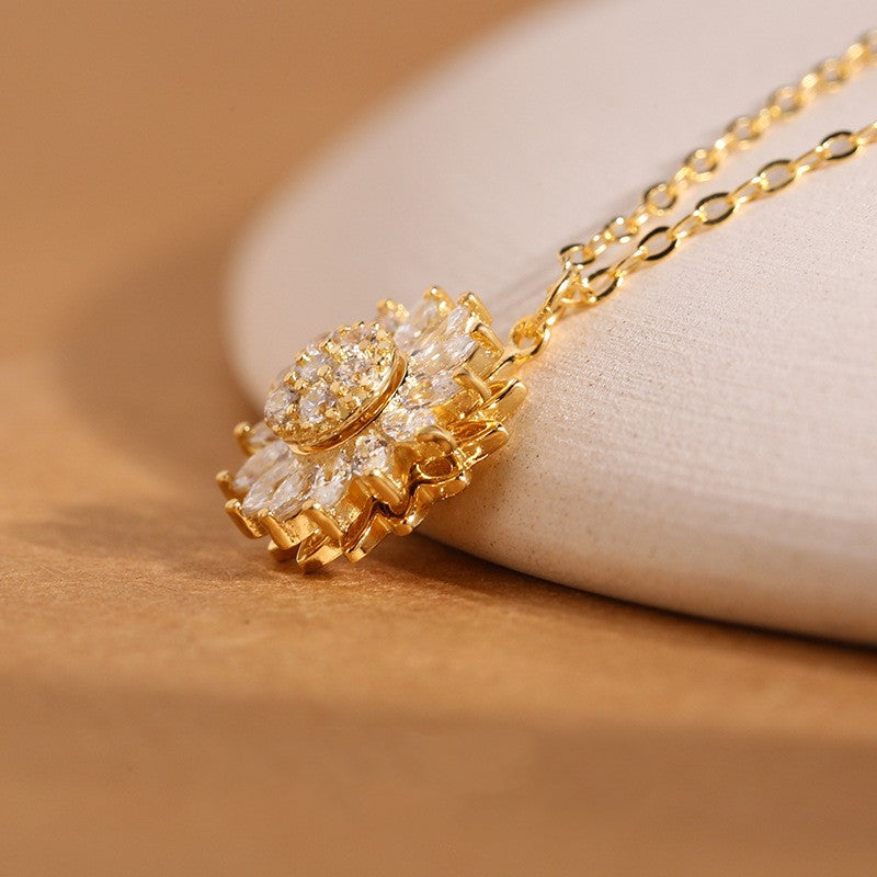 Spinning Sunflower Necklace