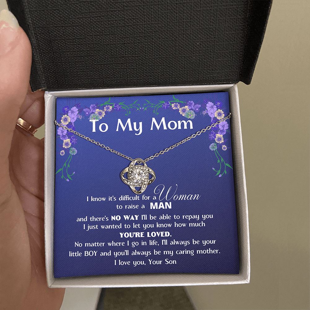 To My Mom Love Knot Necklace