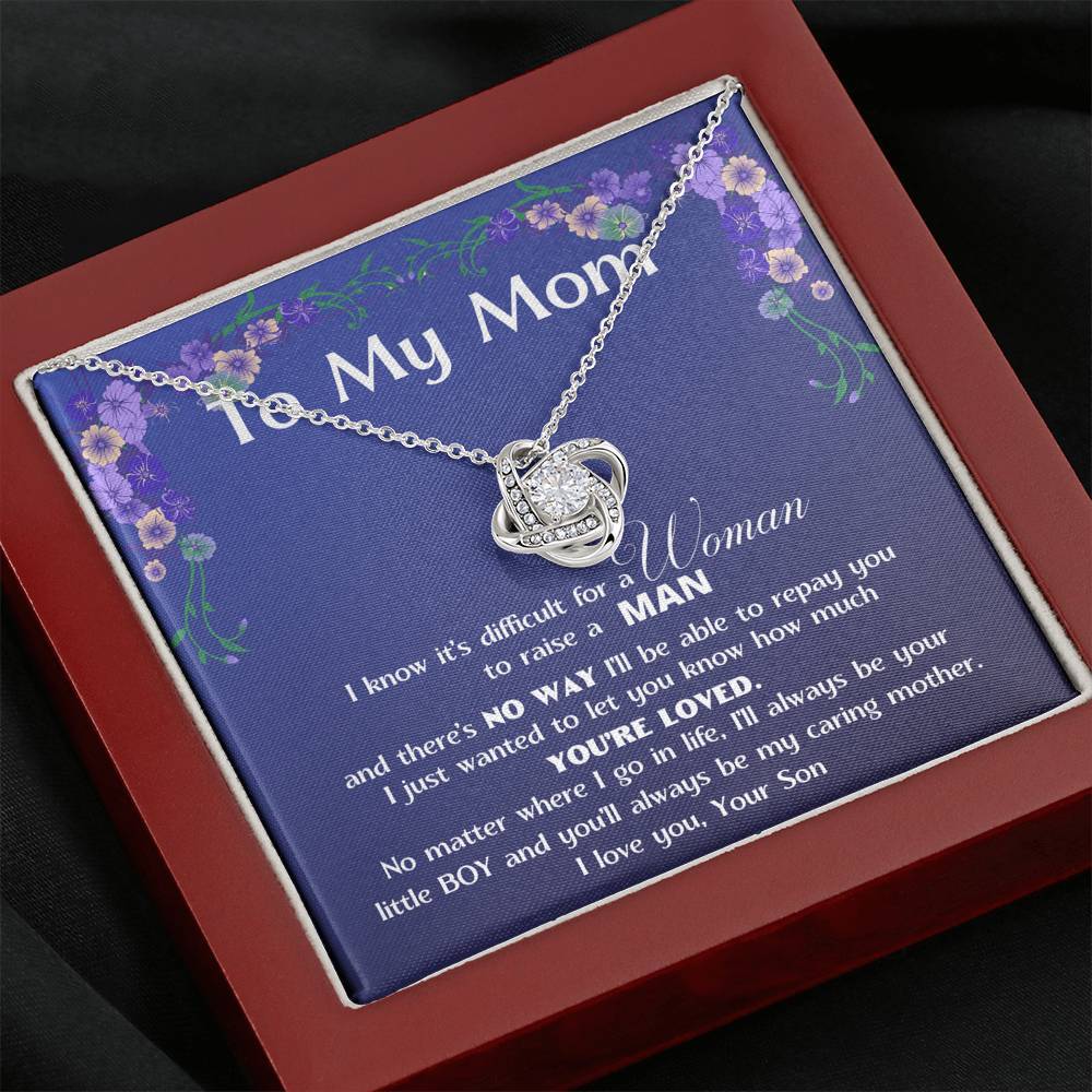 To My Mom Love Knot Necklace