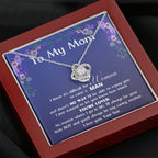 To My Mom Love Knot Necklace