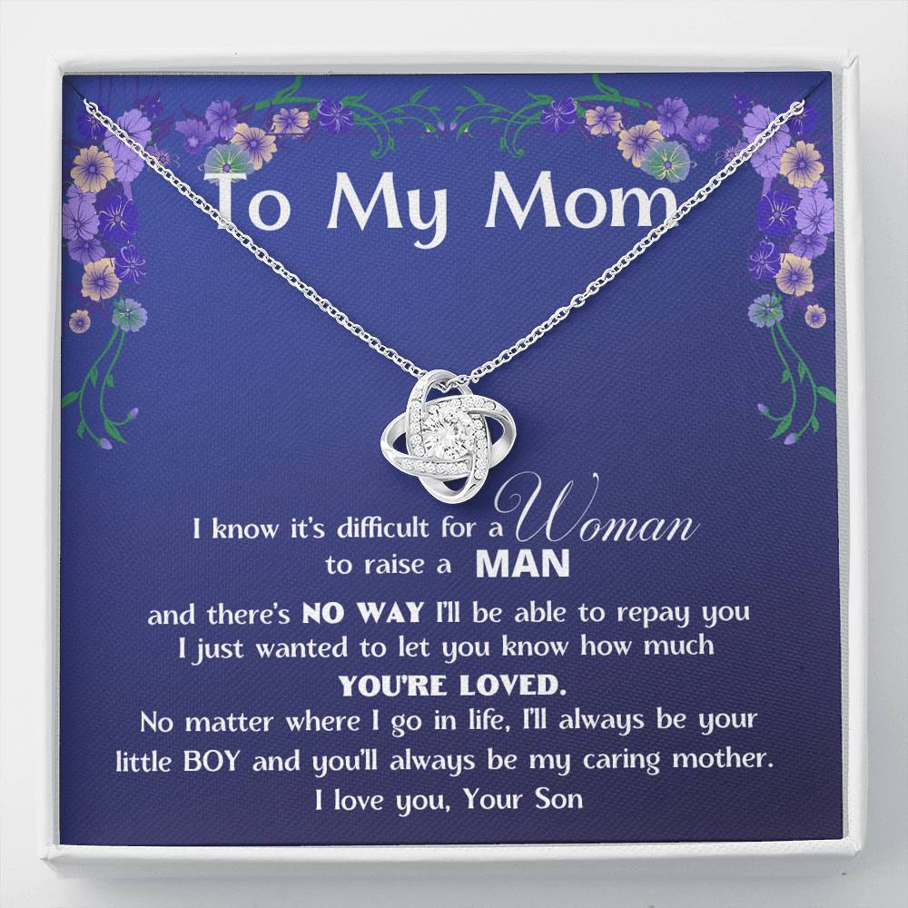 To My Mom Love Knot Necklace