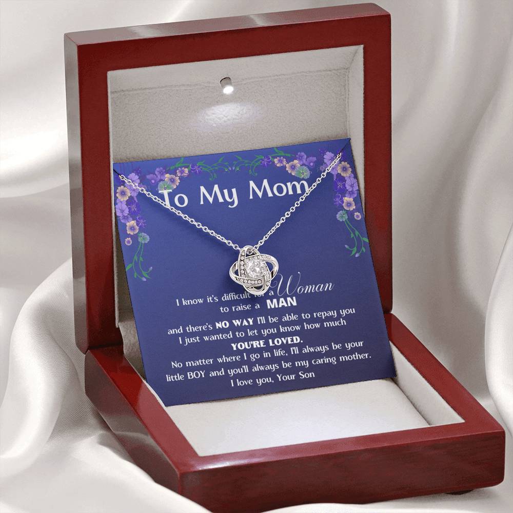 To My Mom Love Knot Necklace