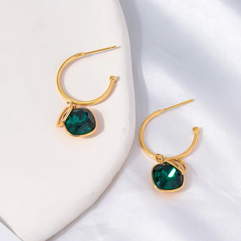 Emerald Zircon Dream Seeker Earrings