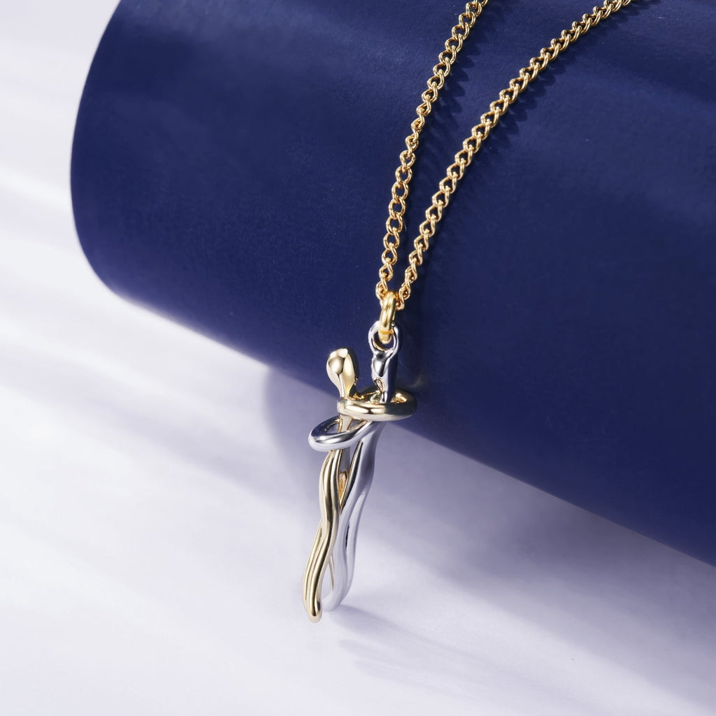 Unity Hug Couple Necklace
