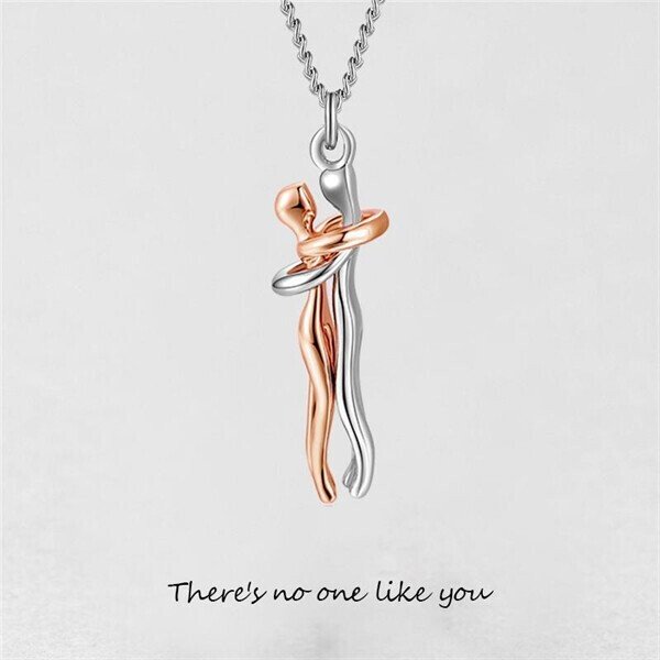 Unity Hug Couple Necklace