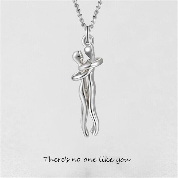 Unity Hug Couple Necklace