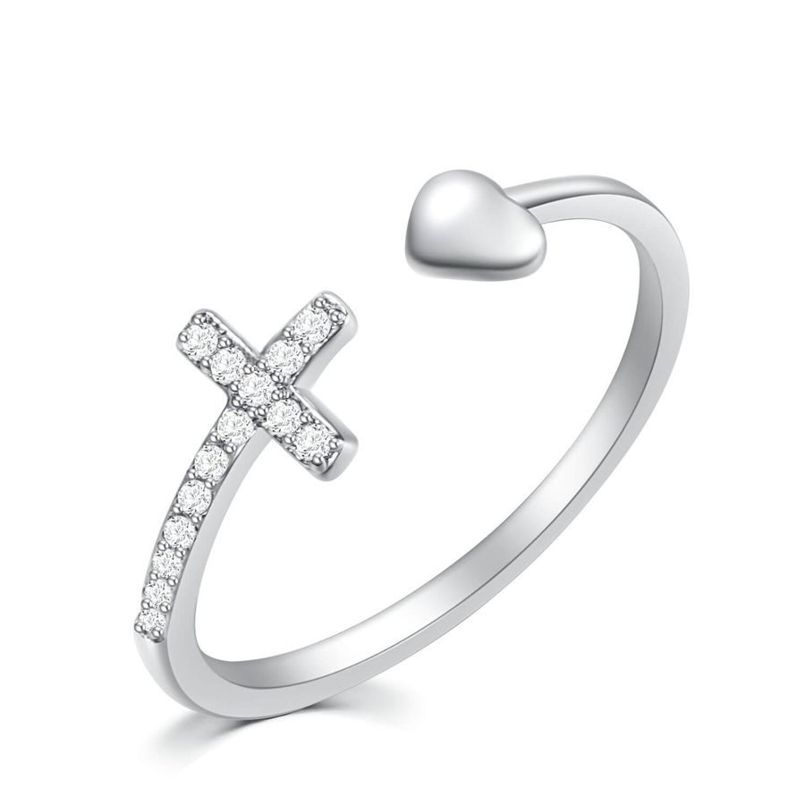 To My Daughter Pray Through It Heart And Cross Ring