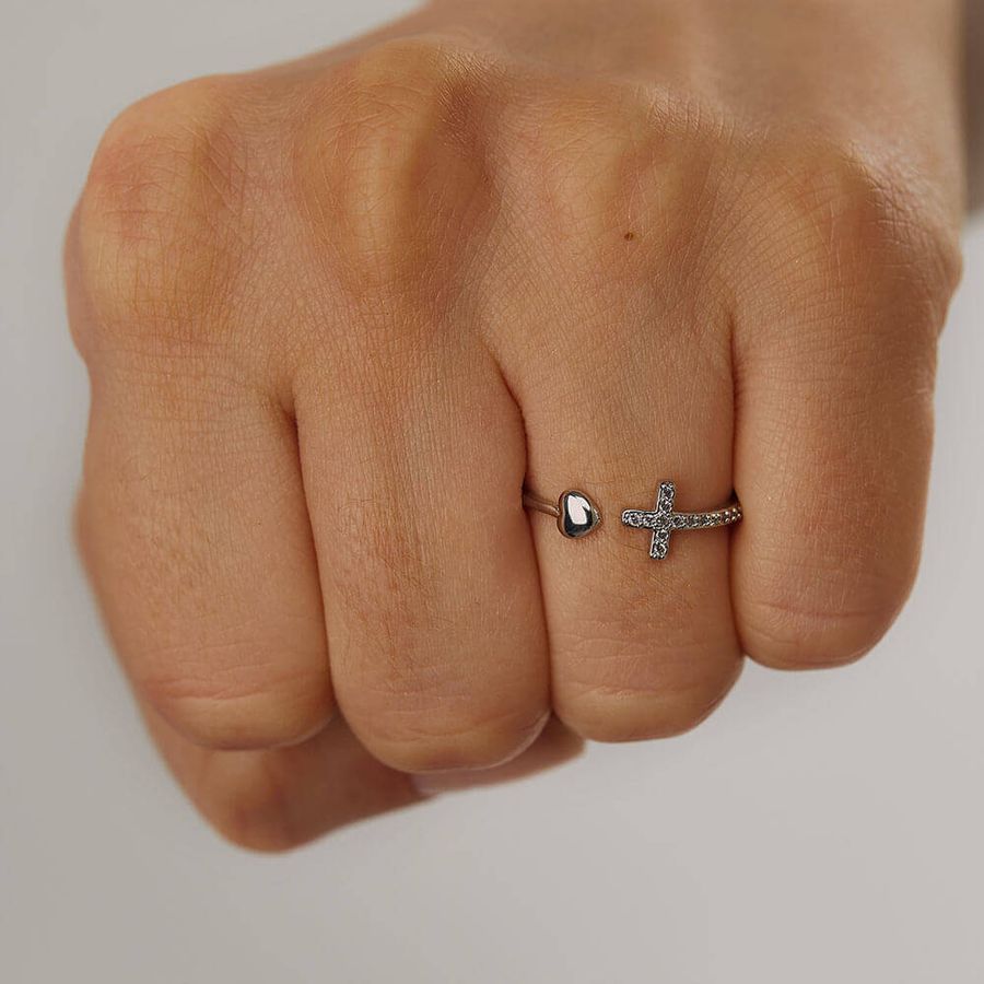 To My Daughter Pray Through It Heart And Cross Ring