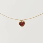 Carnelian Stone Heart Necklace