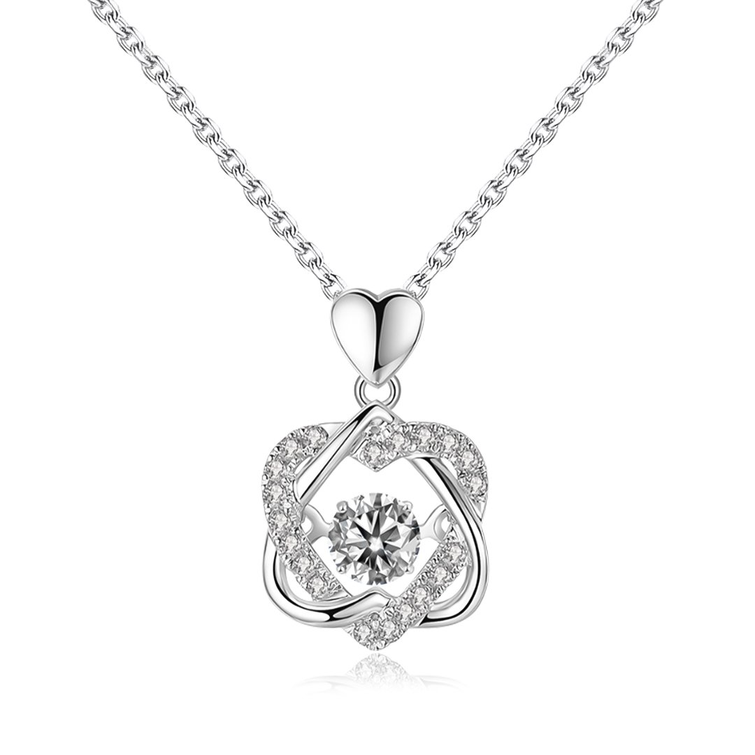 For Friend - Not Sisters By Blood But Sisters By Heart Love Knot Necklace