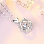 For Friend - Not Sisters By Blood But Sisters By Heart Love Knot Necklace