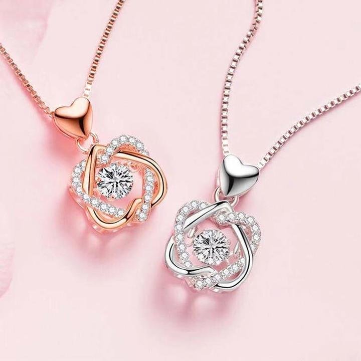 For Friend - Not Sisters By Blood But Sisters By Heart Love Knot Necklace