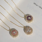 Luxury Crystal Sunflower Fidget Necklace