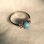 Oval Cut Fire Opal Ring