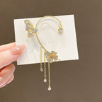 Butterfly Tassel Style Zircon Earrings