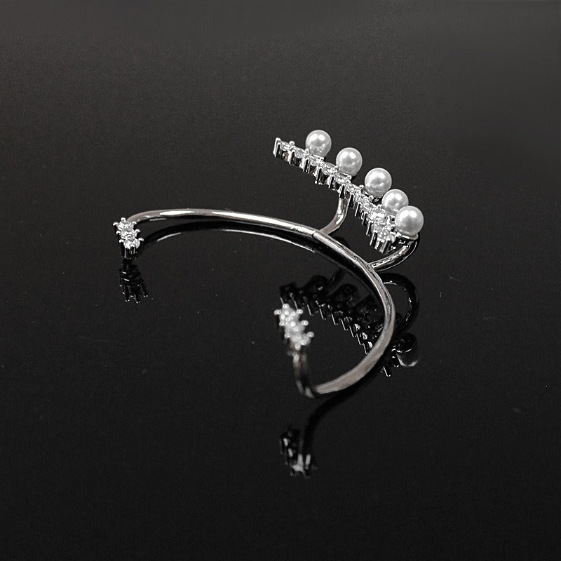 White Pearl Non-Piercing Clip Earrings