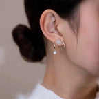 Eight Awn Star Moissanite Earrings