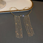 Sparkling Crystal Tassel Earring