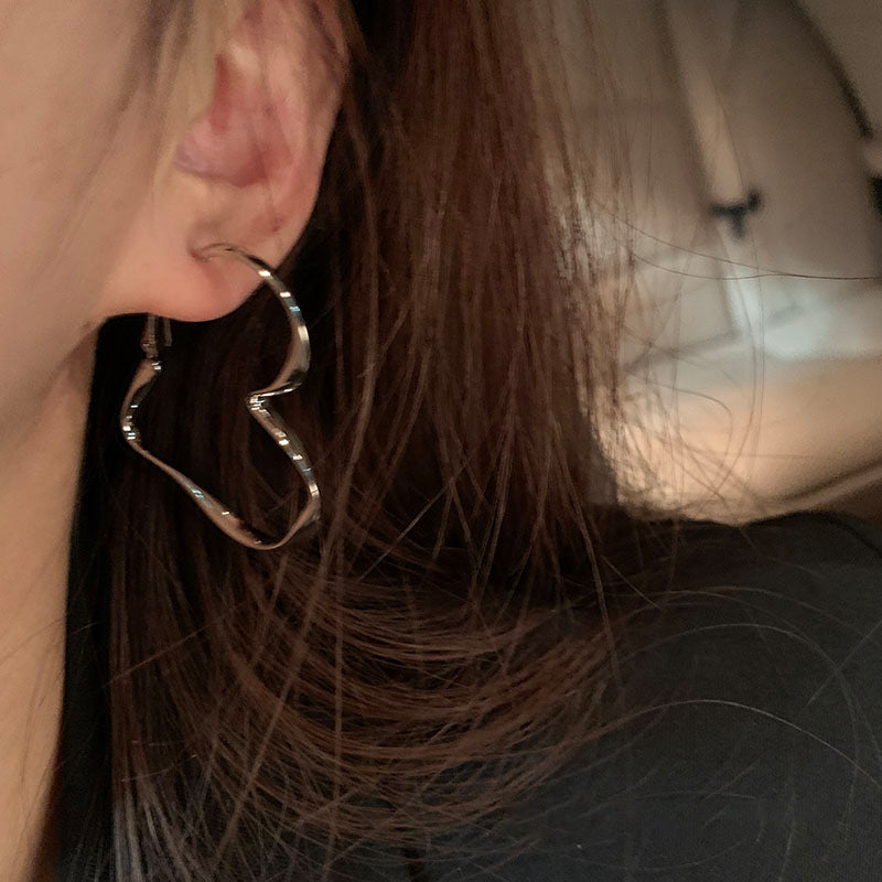 Big Heart-Shaped Fashion Earrings