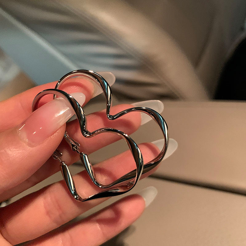 Big Heart-Shaped Fashion Earrings