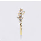Floral Cluster Moissanite Ring