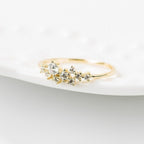 Floral Cluster Moissanite Ring