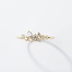 Floral Cluster Moissanite Ring
