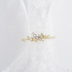 Floral Cluster Moissanite Ring