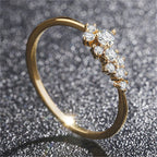 Floral Cluster Moissanite Ring