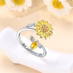 "You Are My Sunshine" Rotating Sunflower Ring