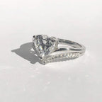 Heart Shaped Moissanite "AMOR" Ring