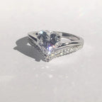 Heart Shaped Moissanite "AMOR" Ring
